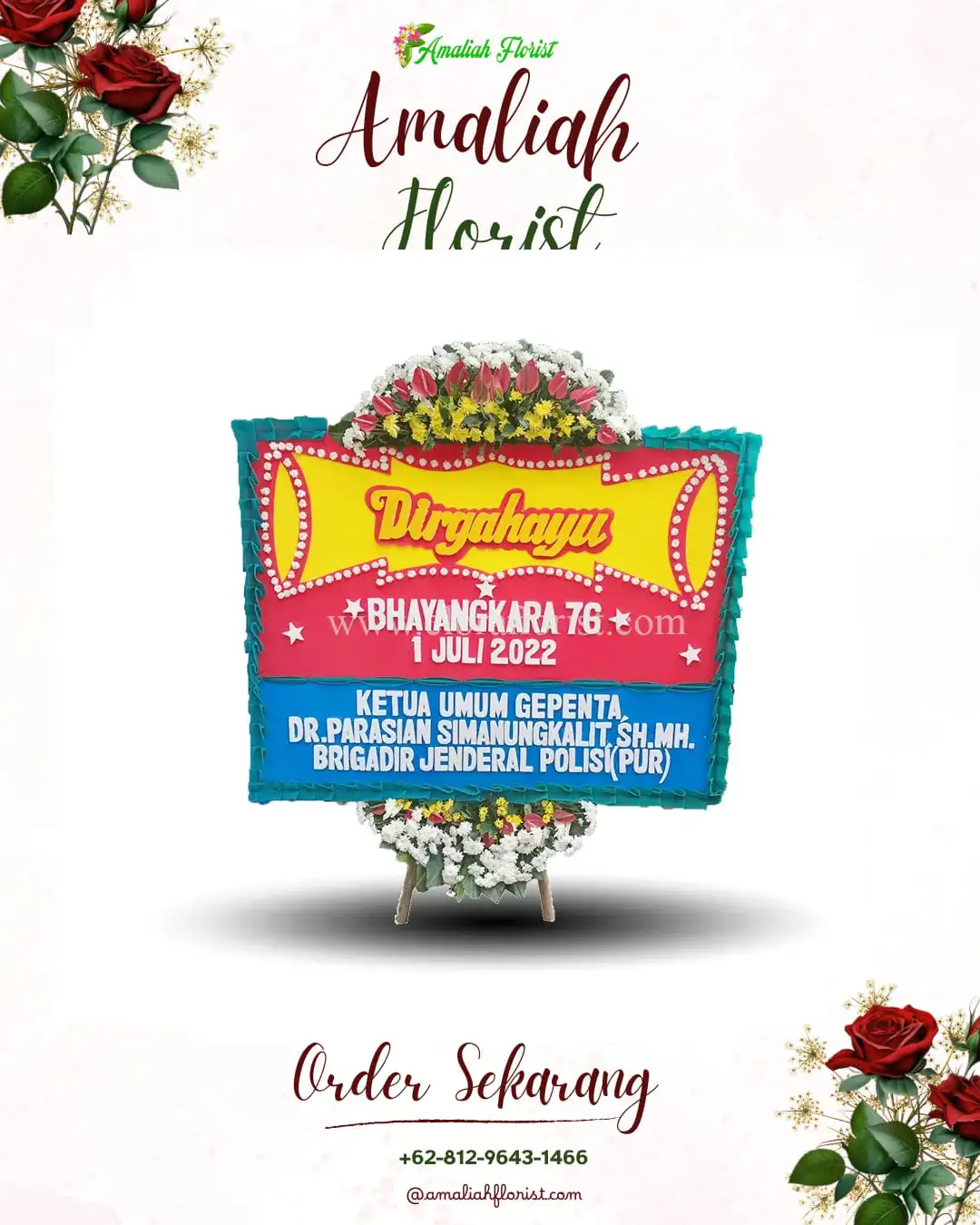 Papan Bunga HUT Ulang Tahun Remboken